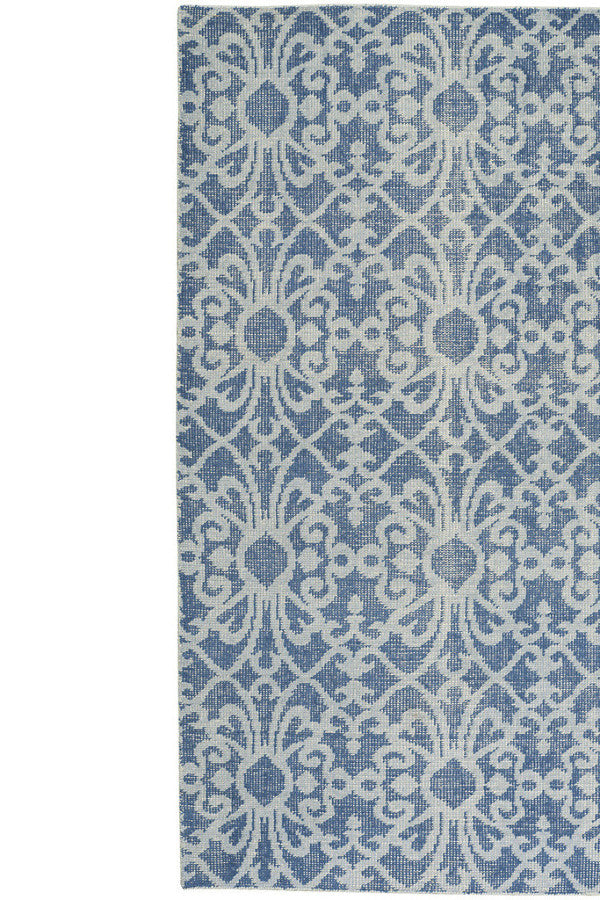 Vintage-Courtyard Blue Area Rug