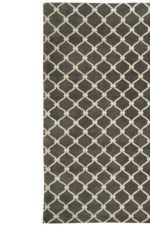 Fence Charcoal Area Rug