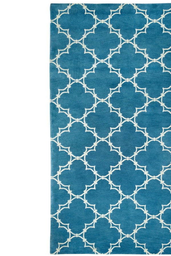 Quatrefoil Peacock Area Rug