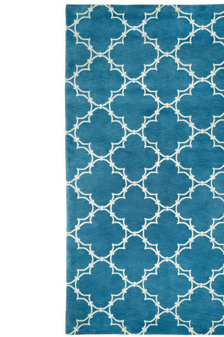 Quatrefoil Peacock Area Rug