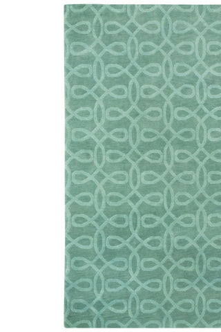 Lyrical Silver Green Area Rug