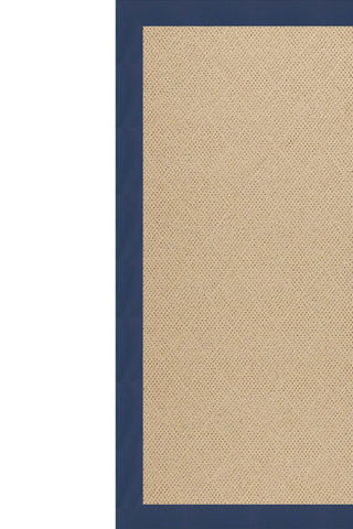 Creative Concepts-Cane Wicker Canvas Navy Area Rug