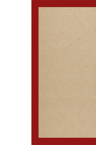 Creative Concepts-Cane Wicker Canvas Jockey Red Area Rug