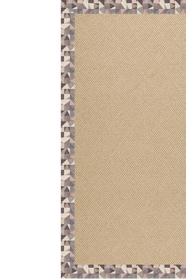 Creative Concepts-Cane Wicker Geo Bronze Area Rug