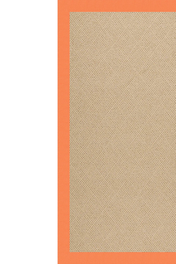 Creative Concepts-Cane Wicker Canvas Tangerine Area Rug