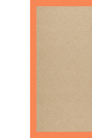 Creative Concepts-Cane Wicker Canvas Tangerine Area Rug