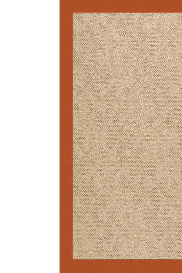 Creative Concepts-Cane Wicker Canvas Rust Area Rug