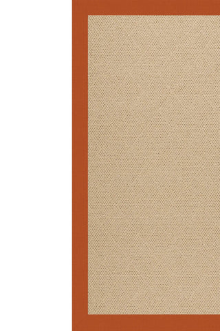 Creative Concepts-Cane Wicker Canvas Rust Area Rug