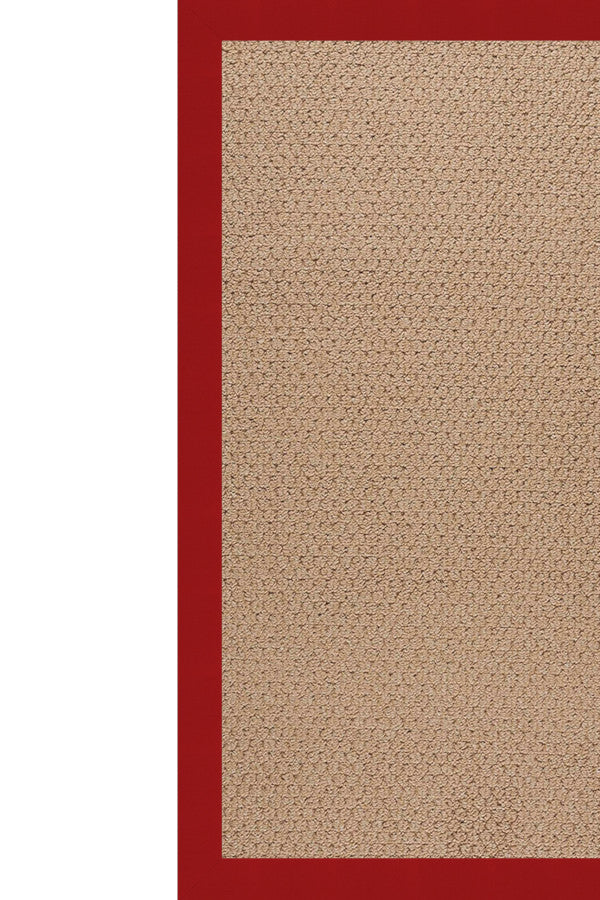 Creative Concepts-Raffia Canvas Jockey Red Area Rug