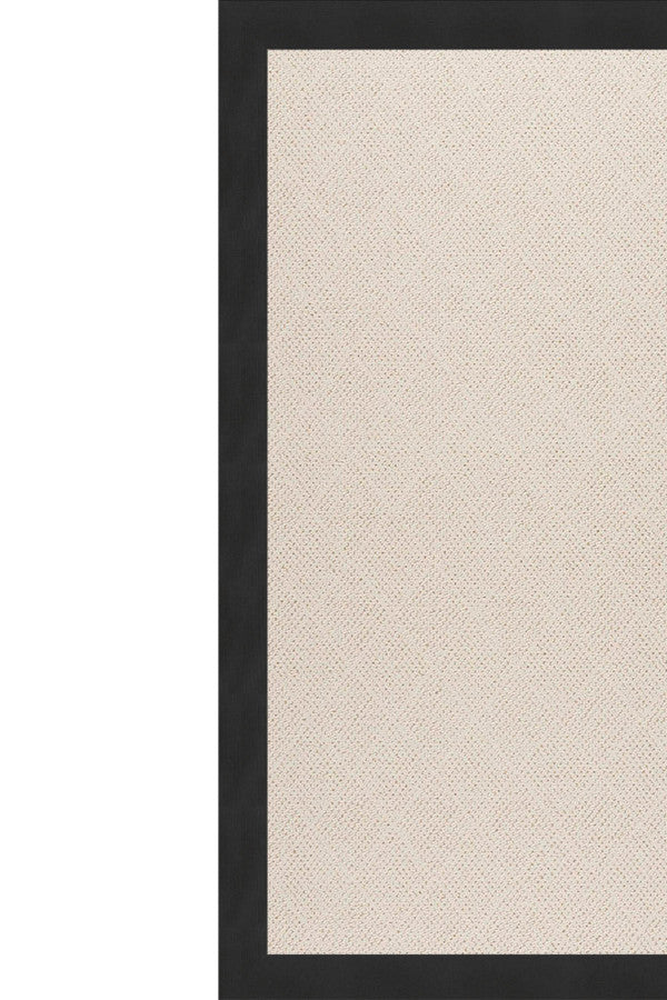 Creative Concepts-White Wicker Canvas Black Area Rug