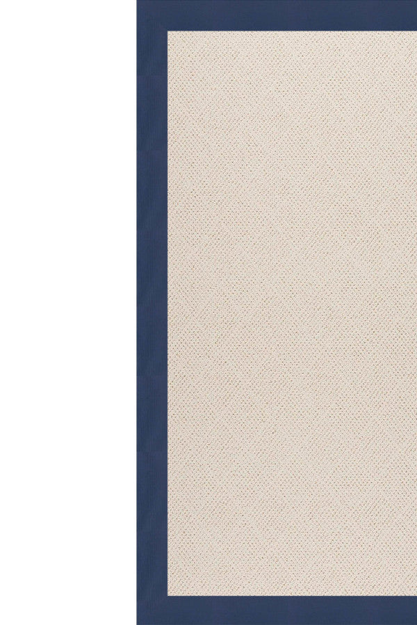 Creative Concepts-White Wicker Canvas Navy Area Rug