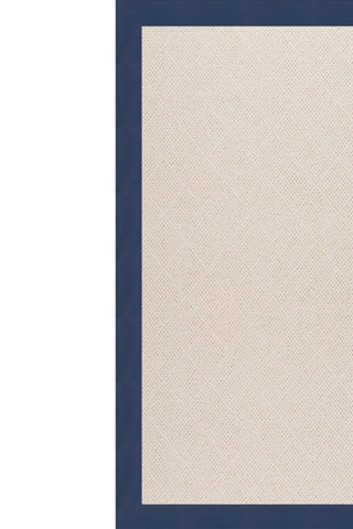 Creative Concepts-White Wicker Canvas Navy Area Rug