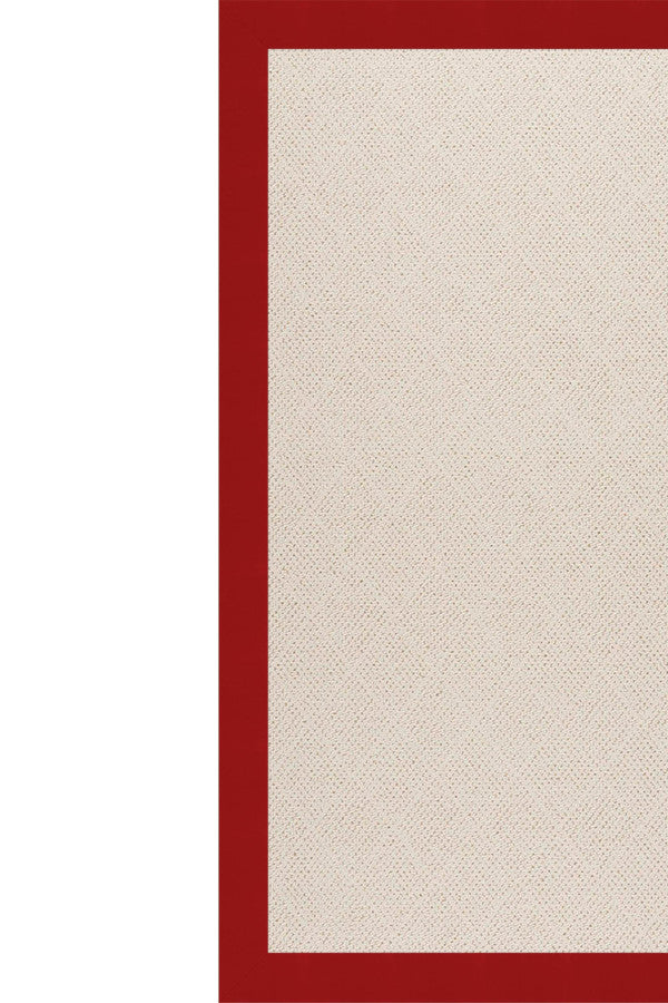 Creative Concepts-White Wicker Canvas Jockey Red Area Rug