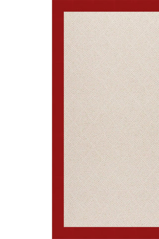 Creative Concepts-White Wicker Canvas Jockey Red Area Rug