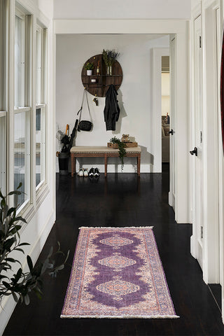 Polyester,Cotton and Jute Runner Indoor Area Rug