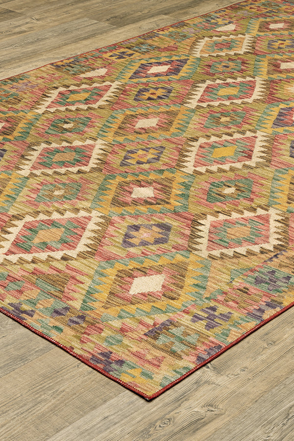 100% Polyester Southwestern  Indoor Area Rug