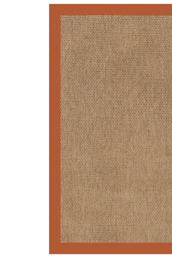 Islamorada-Basketweave Canvas Rust Area Rug