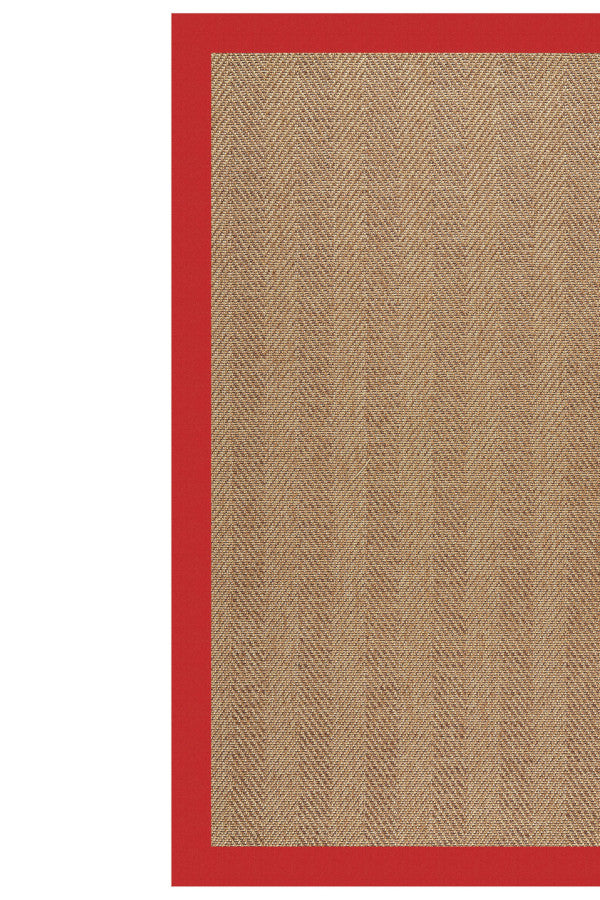 Islamorada-Herringbone Canvas Jockey Red Area Rug