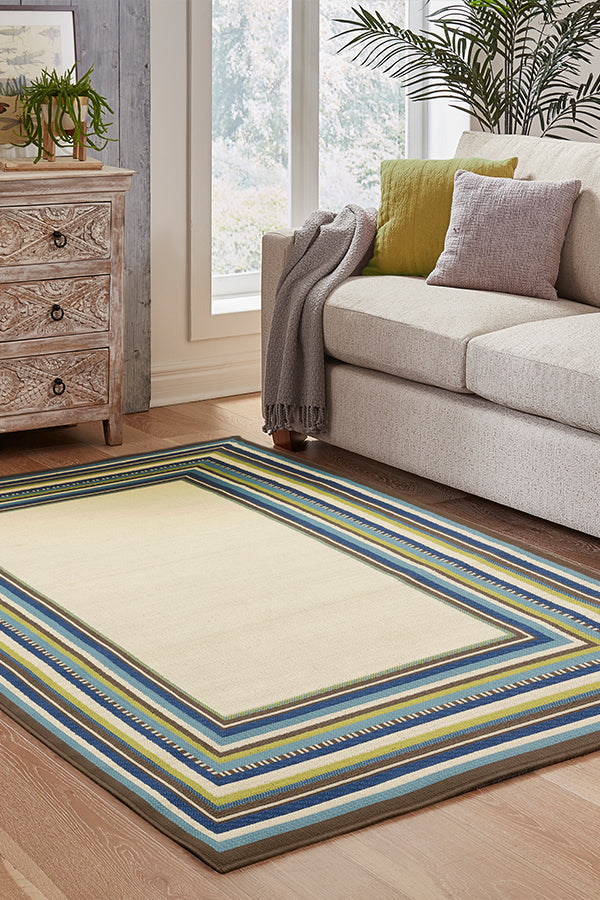 100% Polypropylene Vintage  Indoor/Outdoor Area Rug