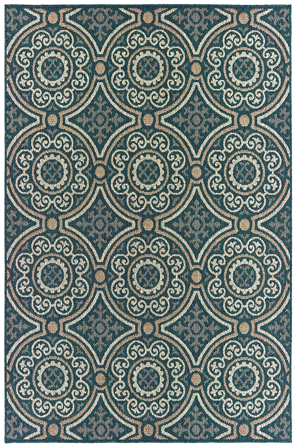 100% Polypropylene Vintage  Indoor/Outdoor Area Rug