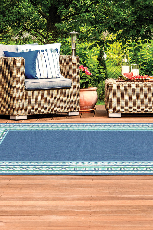 100% Polypropylene Vintage  Indoor/Outdoor Area Rug