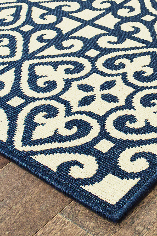 100% Polypropylene Vintage  Indoor/Outdoor Area Rug