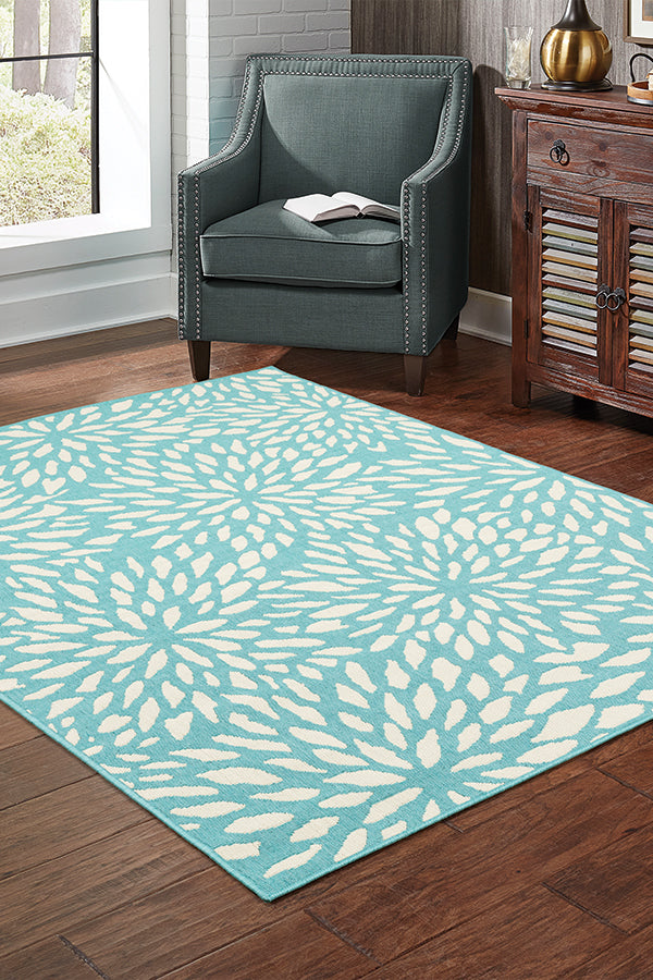 100% Polypropylene Modern  Indoor/Outdoor Area Rug