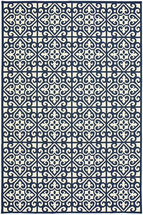 100% Polypropylene Vintage  Indoor/Outdoor Area Rug