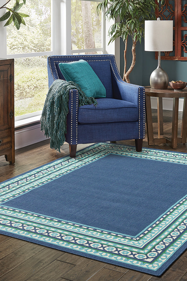 100% Polypropylene Vintage  Indoor/Outdoor Area Rug