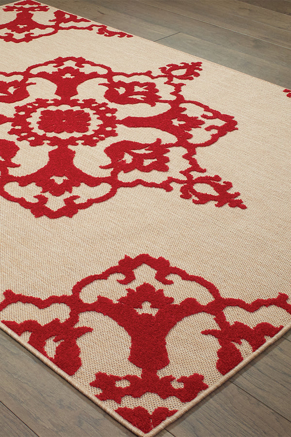 100% Polypropylene Vintage  Indoor/Outdoor Area Rug