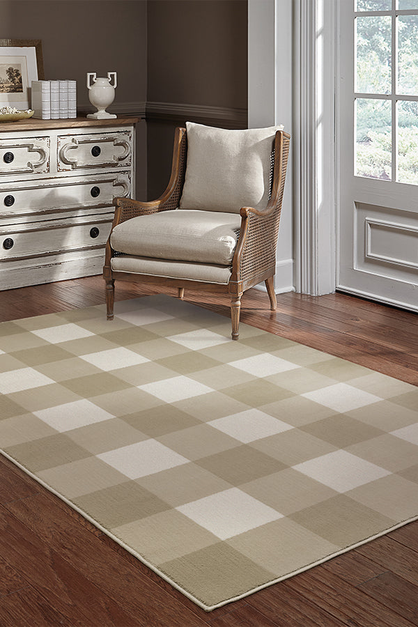 100% Polypropylene Farmhouse  Indoor Area Rug