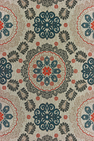 100% Polypropylene Vintage  Indoor/Outdoor Area Rug