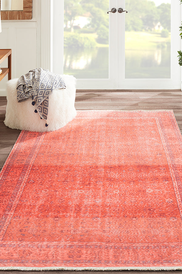 Cotton and Polyester Rectangle Indoor Area Rug