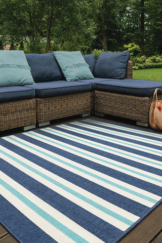 100% Polypropylene Nautical  Indoor/Outdoor Area Rug