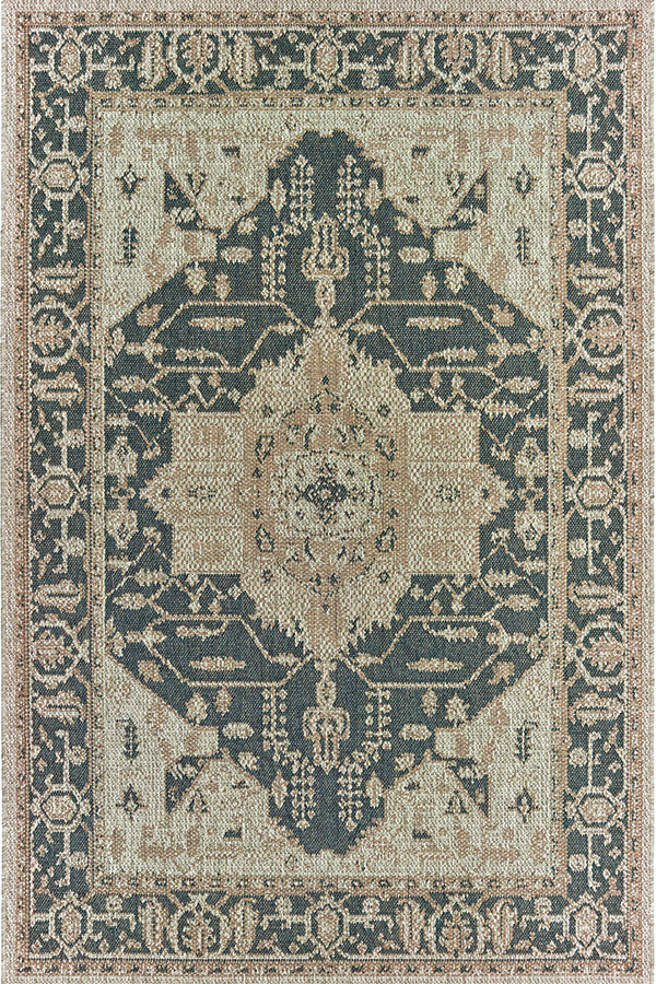 100% Polypropylene Vintage  Indoor/Outdoor Area Rug