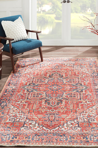 Cotton and Polyester Rectangle Indoor Area Rug