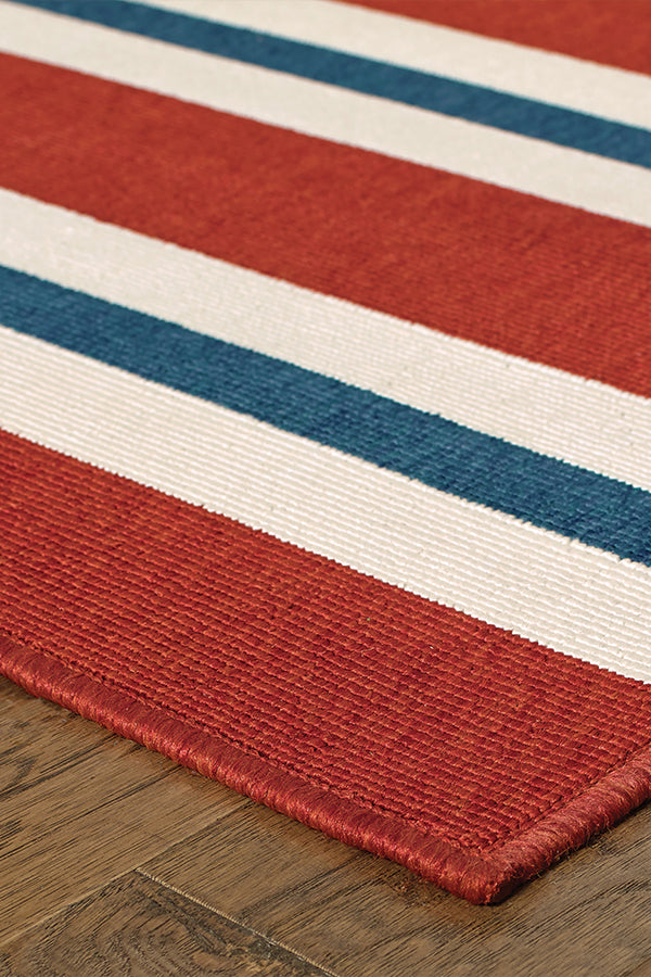 100% Polypropylene Nautical  Indoor/Outdoor Area Rug