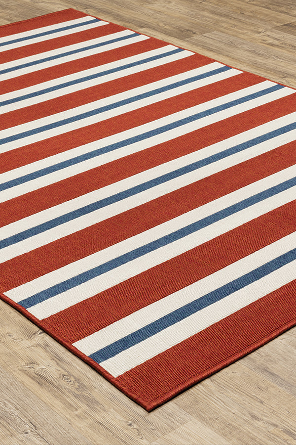 100% Polypropylene Nautical  Indoor/Outdoor Area Rug