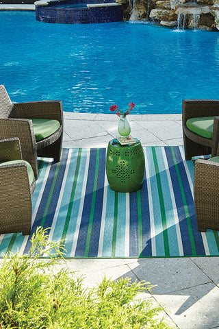 100% Polypropylene Nautical  Indoor/Outdoor Area Rug