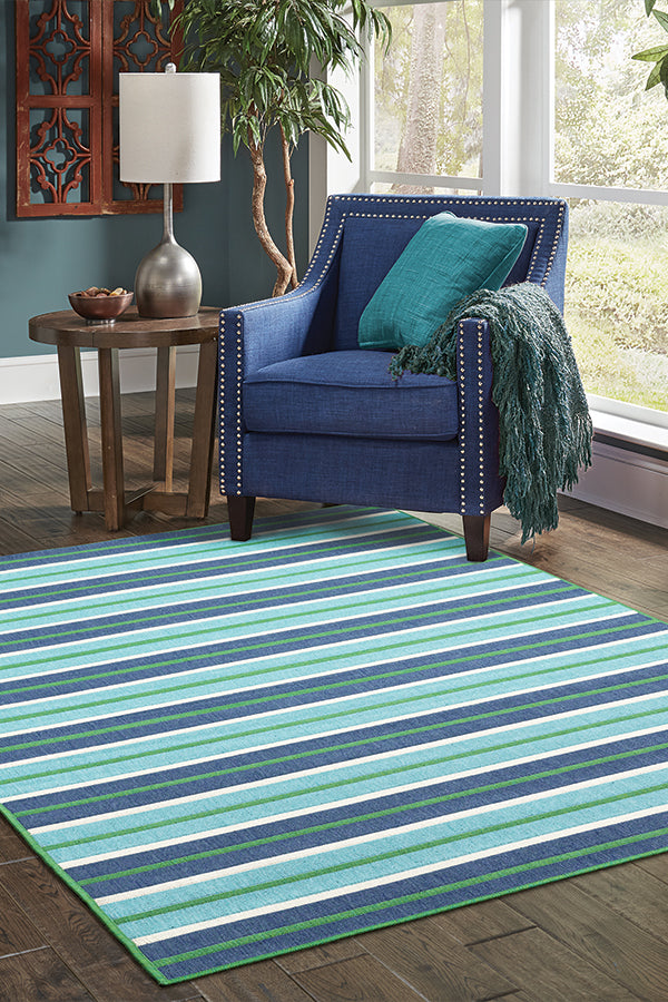 100% Polypropylene Nautical  Indoor/Outdoor Area Rug