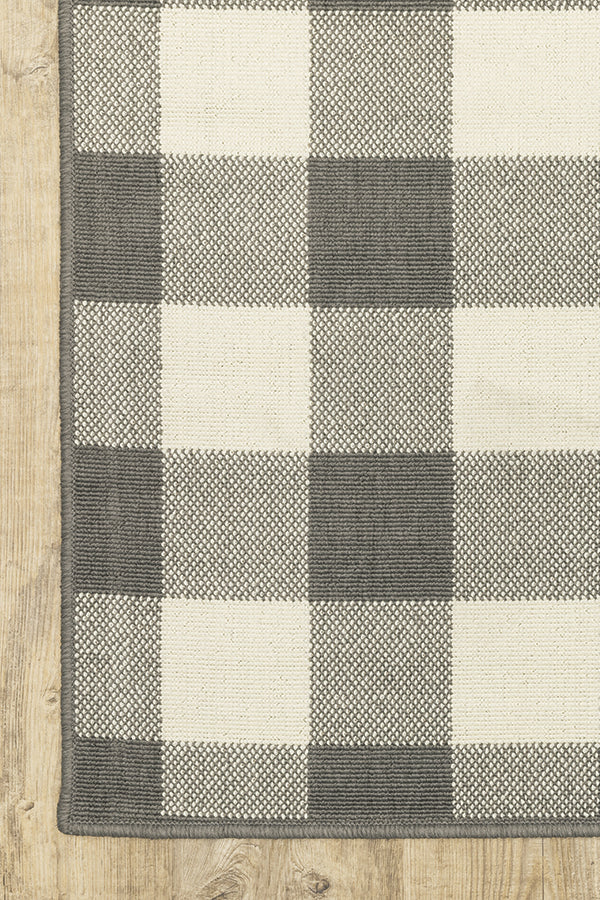 100% Polypropylene Farmhouse  Indoor/Outdoor Area Rug