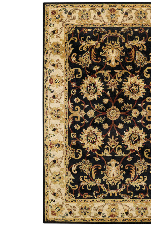 Eloquent Garden Brilliant Black Area Rug