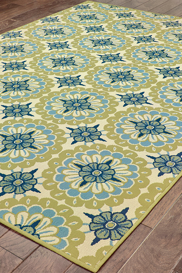 100% Polypropylene Vintage  Indoor/Outdoor Area Rug