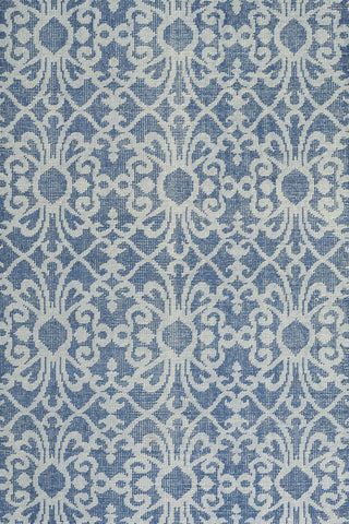 Vintage-Courtyard Blue Area Rug