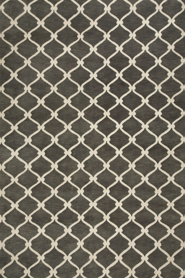 Fence Charcoal Area Rug