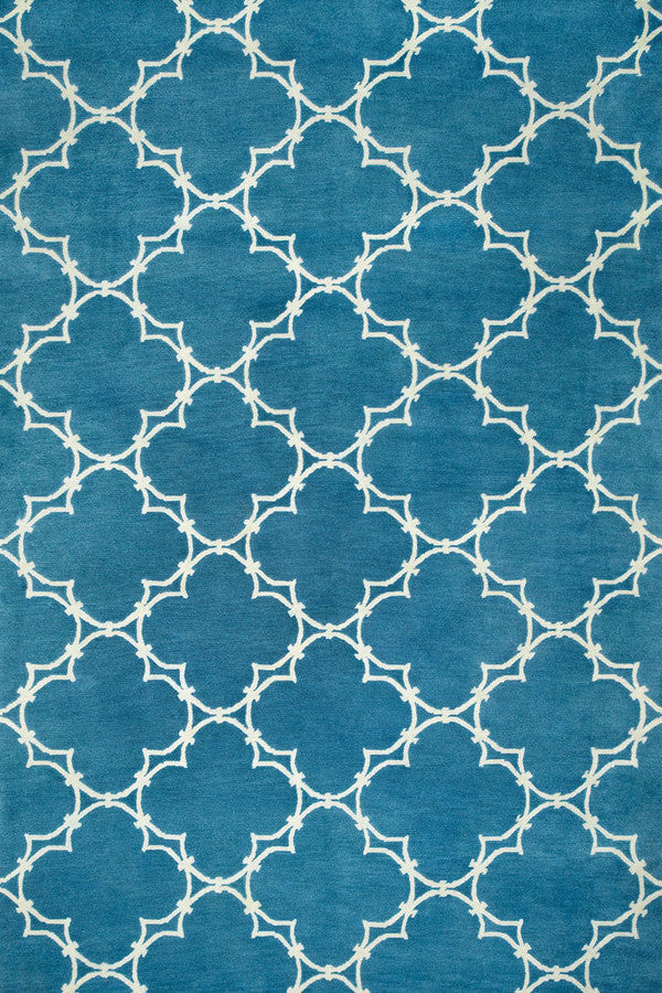 Quatrefoil Peacock Area Rug