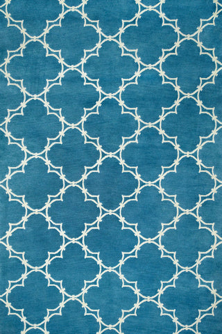 Quatrefoil Peacock Area Rug