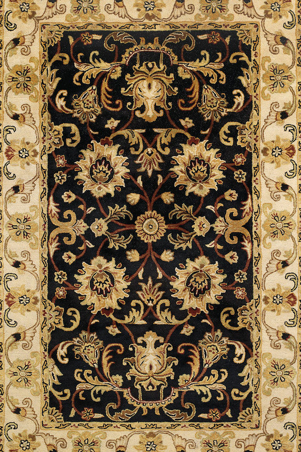 Eloquent Garden Brilliant Black Area Rug