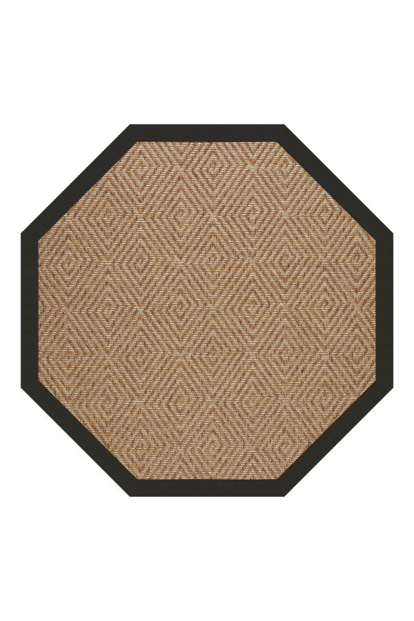 Islamorada-Diamond Canvas Black Area Rug