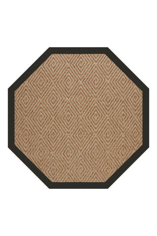 Islamorada-Diamond Canvas Black Area Rug